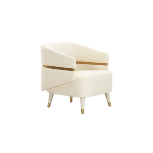 Ayla Cream Velvet Accent Chair