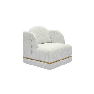 Earl Nubby Cotton White Chenille Accent Chair