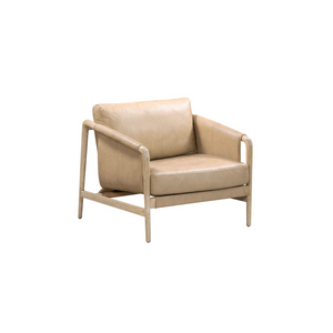 Chakka Tan Genuine Leather Accent Chair