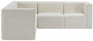 Quincy 95" Velvet Upholstered Comfort 5pc. Modular Sectional