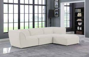 Miramar 109" Linen Textured Fabric Upholstered 4pc. Modular Sectional