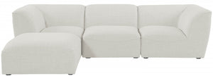 Miramar 109" Linen Textured Fabric Upholstered 4pc. Modular Sectional