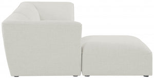 Miramar 109" Linen Textured Fabric Upholstered 4pc. Modular Sectional