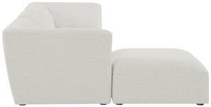 Miramar 109" Linen Textured Fabric Upholstered 4pc. Modular Sectional