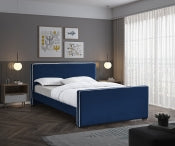 Battan Velvet Bed Navy