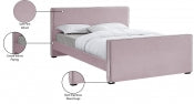 Battan Velvet Bed Pink