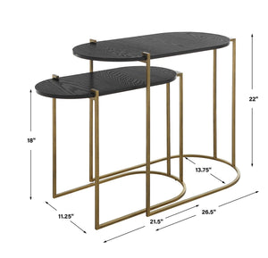 AZTEC NESTING TABLES, S/2