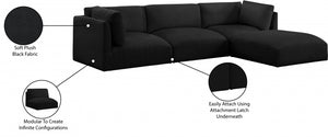 Ease 114" Fabric Upholstered 4pc. Modular Sectional