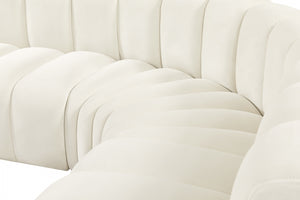 Arc 127" Velvet Upholstered 5pc. Modular Sectional