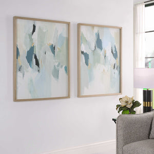 SEABREEZE FRAMED CANVAS, S/2