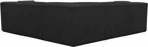 Ollie 98" Boucle Fabric Upholstered 5pc. Modular Sectional Black