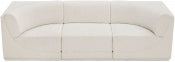 Ollie 98" Boucle Fabric Upholstered 3pc. Modular Sofa