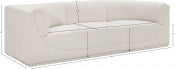 Ollie 98" Boucle Fabric Upholstered 3pc. Modular Sofa