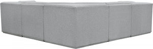 Ollie 98" Boucle Fabric Upholstered 5pc. Modular Sectional Grey