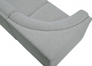 Ollie 98" Boucle Fabric Upholstered 5pc. Modular Sectional Grey