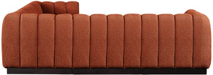 Quinn 101" Chenille Fabric Upholstered 5pc. Modular Sectional Cognac