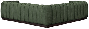 Quinn 101" Chenille Fabric Upholstered 5pc. Modular Sectional Green