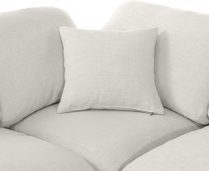 Indulge 105" Linen Textured Fabric Upholstered 5pc. Modular Sectional Cream