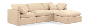 Indulge 105" Velvet Upholstered 4pc. Modular Sectional
