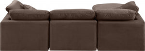 Indulge 105" Velvet Upholstered 4pc. Modular Sectional