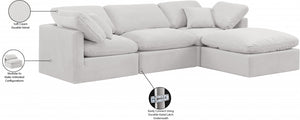 Indulge 105" Velvet Upholstered 4pc. Modular Sectional