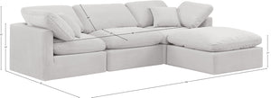 Indulge 105" Velvet Upholstered 4pc. Modular Sectional