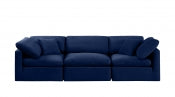 Indulge 105" Velvet Upholstered 3pc. Modular Sofa