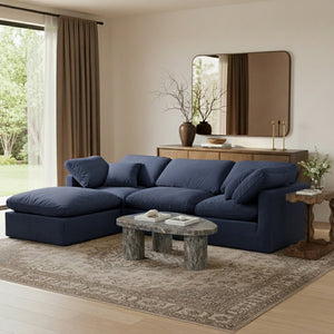 Indulge 105" Velvet Upholstered 4pc. Modular Sectional