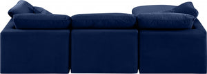 Indulge 105" Velvet Upholstered 4pc. Modular Sectional