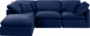 Indulge 105" Velvet Upholstered 4pc. Modular Sectional