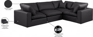 Comfy 119" Vegan Leather Upholstered 4pc. Modular Sectional