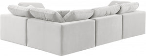 Comfy 119" Velvet Upholstered 4pc. Modular Sectional