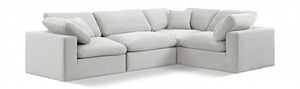 Comfy 119" Velvet Upholstered 4pc. Modular Sectional