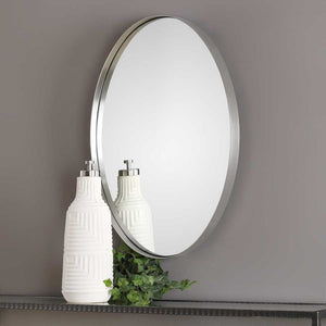 Pursley Oval Mirror Nickel
