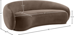 Emery 95" Velvet Upholstered Sofa