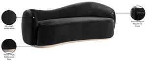 Gustavo 92.5" Velvet Upholstered Sofa