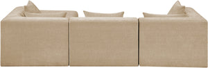 Stellar 114" Chenille Fabric Upholstered 4Pc. Modular Sectional