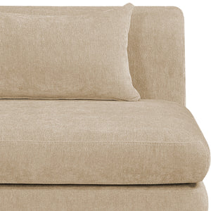 Stellar 114" Chenille Fabric Upholstered 5Pc. Modular Sectional Beige