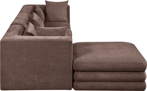 Stellar 114" Chenille Fabric Upholstered 4Pc. Modular Sectional