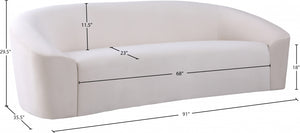 Riley 91" Velvet Upholstered Sofa