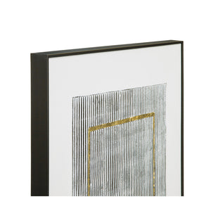 S/2 37x37 Graphite Framed Wall Art