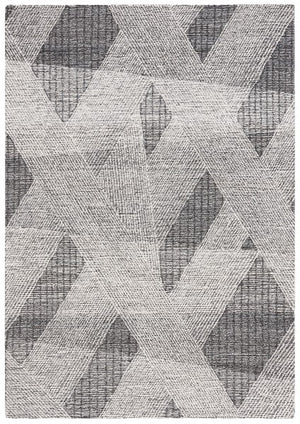 Vivid 5'x8' Charcoal and Ivory Area Rug