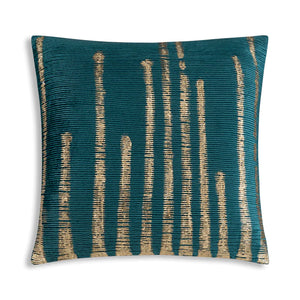 Adele Teal Gold Velvet Pillow