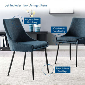 Viscount Upholstered Fabric Dining Chairs - Set of 2 (WHS)