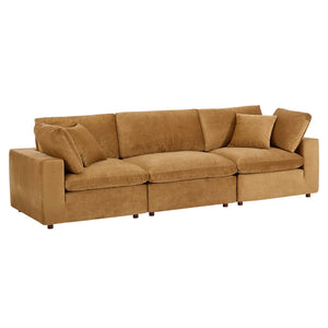 Lax Super Stuffed 3PC Velvet Sofa