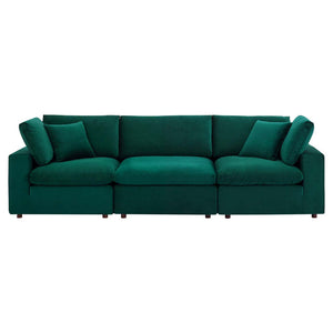 Lax Super Stuffed 3PC Velvet Sofa