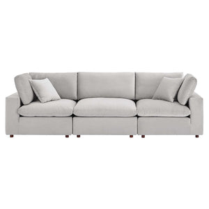 Lax Super Stuffed 3PC Velvet Sofa