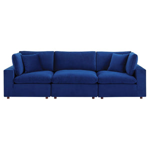 Lax Super Stuffed 3PC Velvet Sofa
