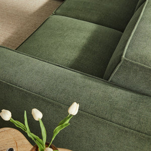 Restore 5-Piece Performance Fabric Upholstered Modular L-Shaped Sofa in Foliage