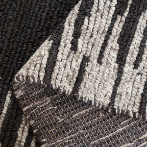 Natural Fiber Black Rug